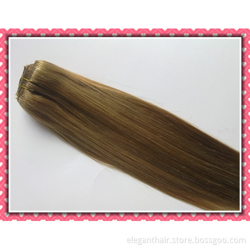 Premium Quality 100% Human Hair Weave Real Remy Hair Extension Clip-in Hair Extensions 20" Piano Color P8/22# 8PCS /Set